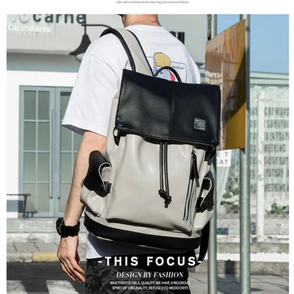 Backpack pu leather/high quality/ waterproof / durable/ - Picture 4 of 8